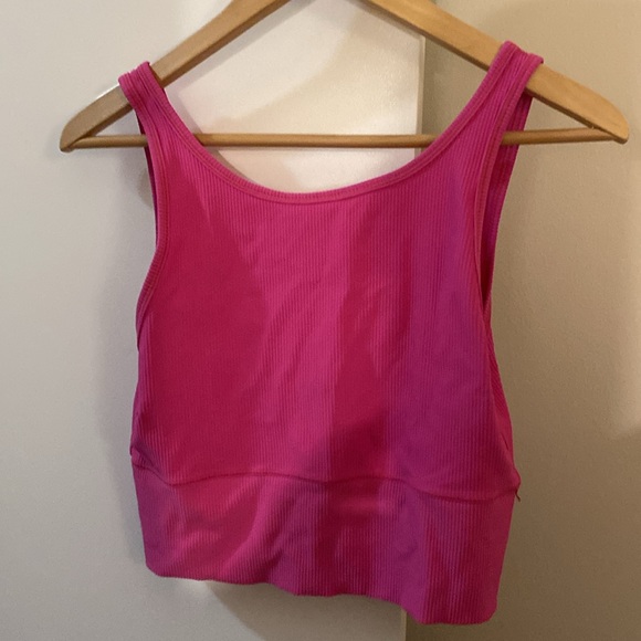 Lululemon hot pink ribbed tank top - Picture 2 of 3